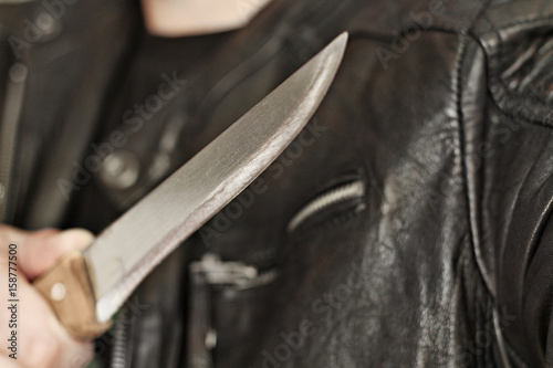 man attack with knife