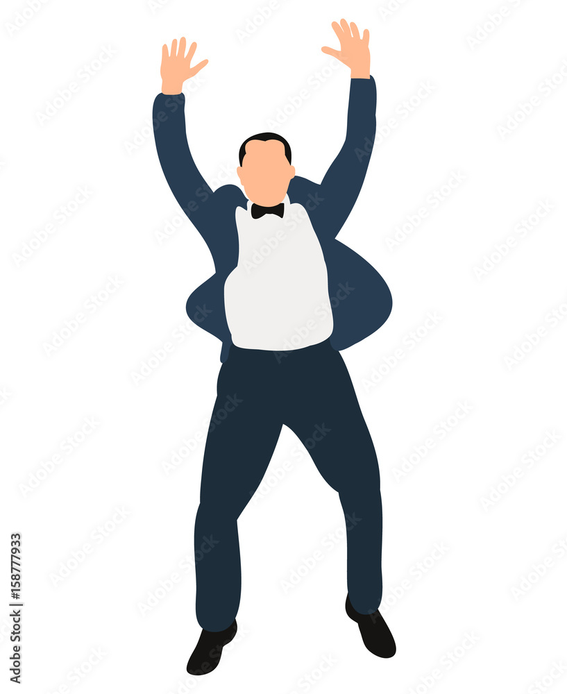 male business jumping, flat style,symbol male business jumping, flat style,symbol