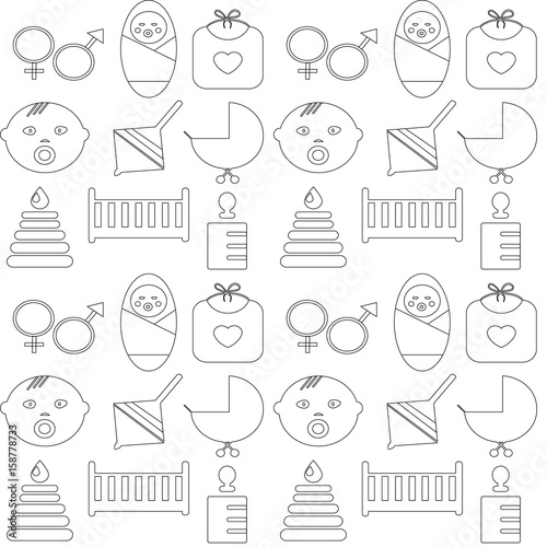 Perfect detailed baby icons made in vector