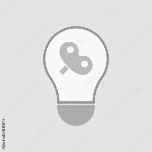Isolated light bulb with a toy crank