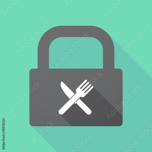 Long shadow pad with a knife and a fork
