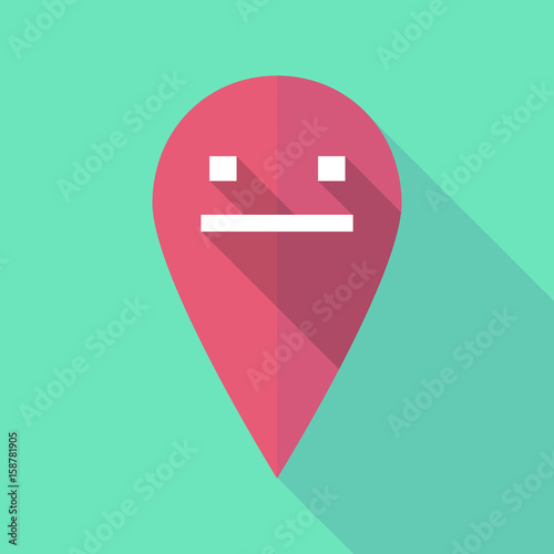 Free Download Long shadow map mark with a emotionless text face - GFXLoad