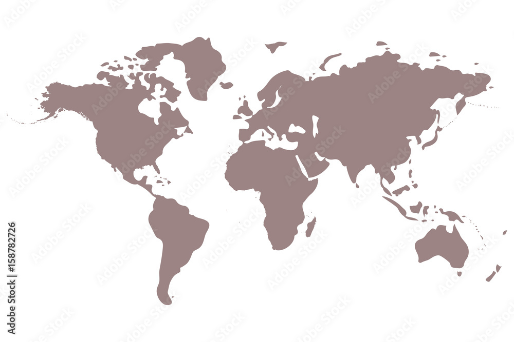 World map, vector illustration