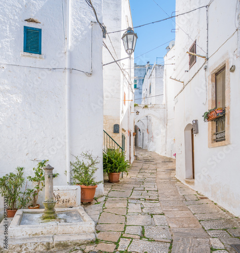 Scenic view in Ostuni, city located about 8 km from the coast, in the province of Brindisi, region of Apulia, Italy. © e55evu