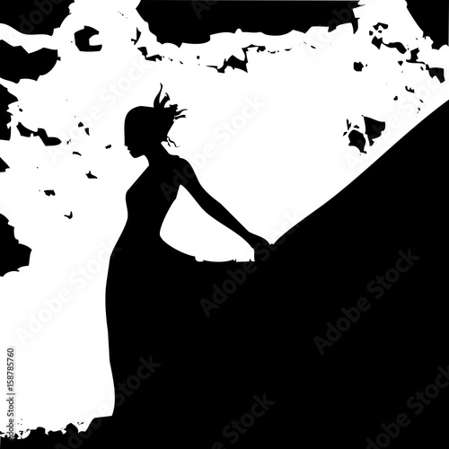 mujer al viento