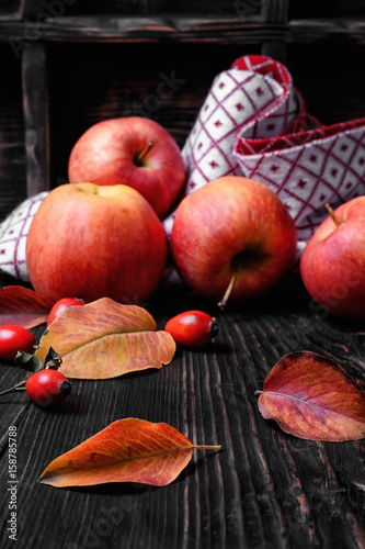 ripe autumn apples