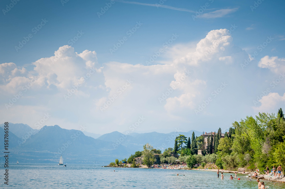 Lac de Garde et Baie des Sirènes Stock Photo Adobe Stock