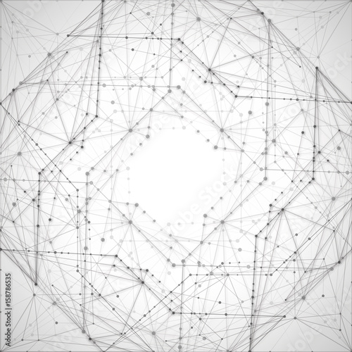 Abstract backgrounds of molecules light gray lines