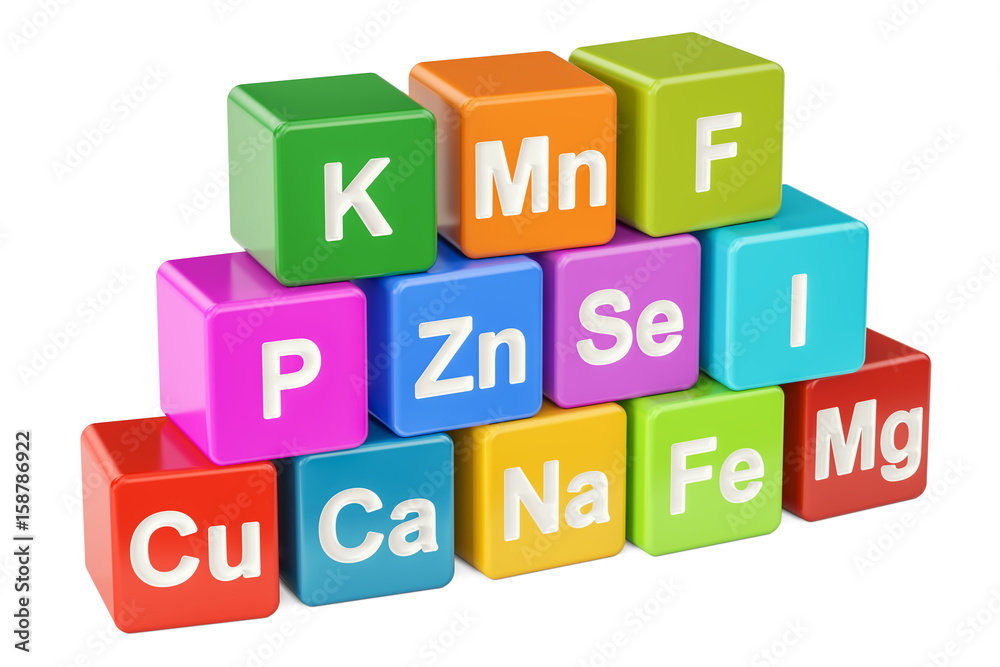 Set of colored cubes with elements. Healthy life concept, 3D rendering Set of colored cubes with elements. Healthy life concept, 3D rendering