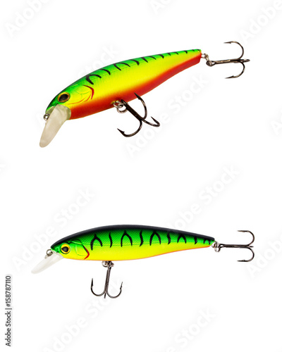 Fishing lure isolated on white.