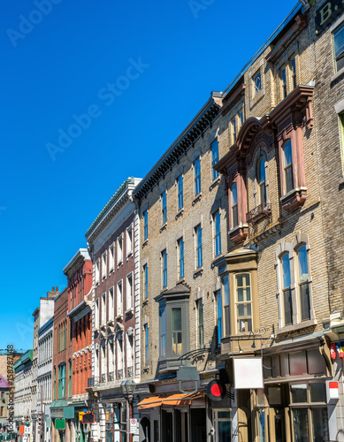 Buildings on Saint Jean Street in Quebec City, Canada © Leonid Andronov