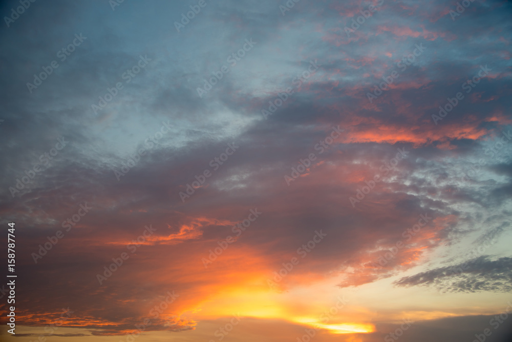 sunset sky for background