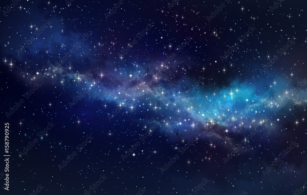 Obraz premium Pole gwiazd w przestrzeni kosmicznej