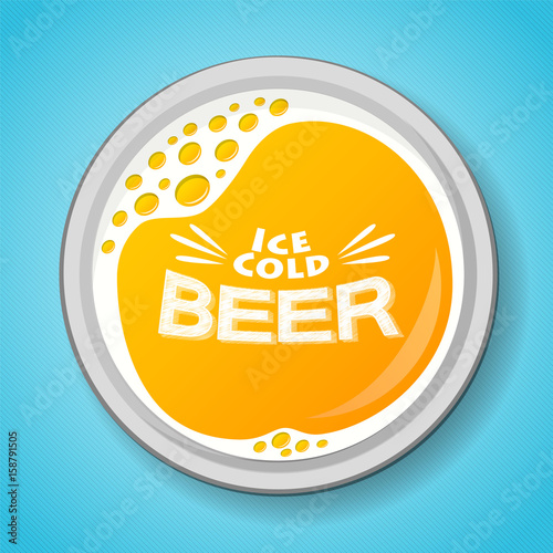 Ice cold beer concept. Vector.