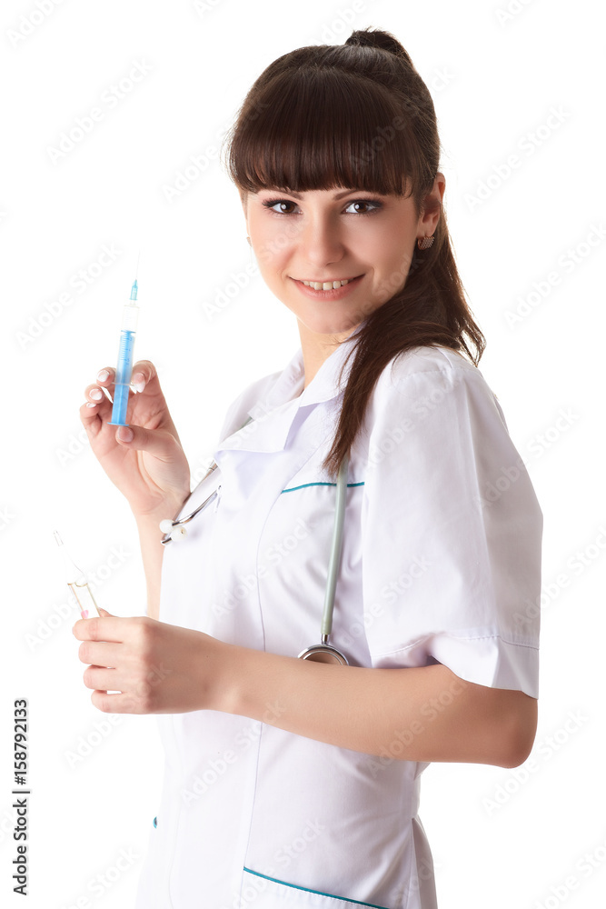 Smiling doctor with stethoscope Smiling doctor with stethoscope