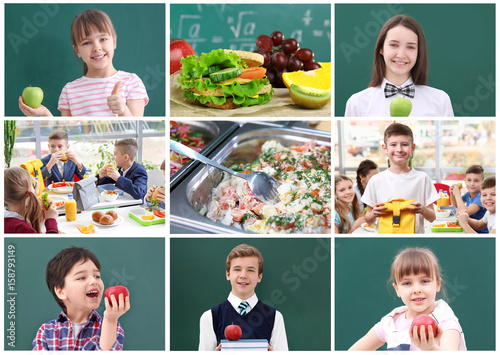 Collage for school lunch co...