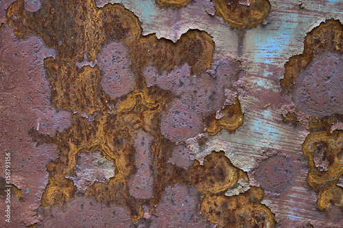 Texture of rusty iron background and texture of rusty on iron with vintage color and vintage style