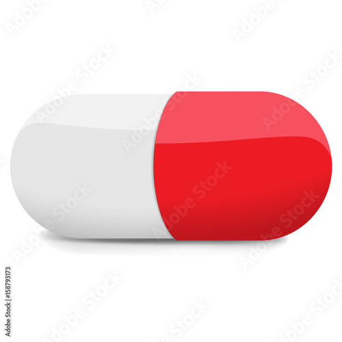 Vector pill on a white - Stock Illustration