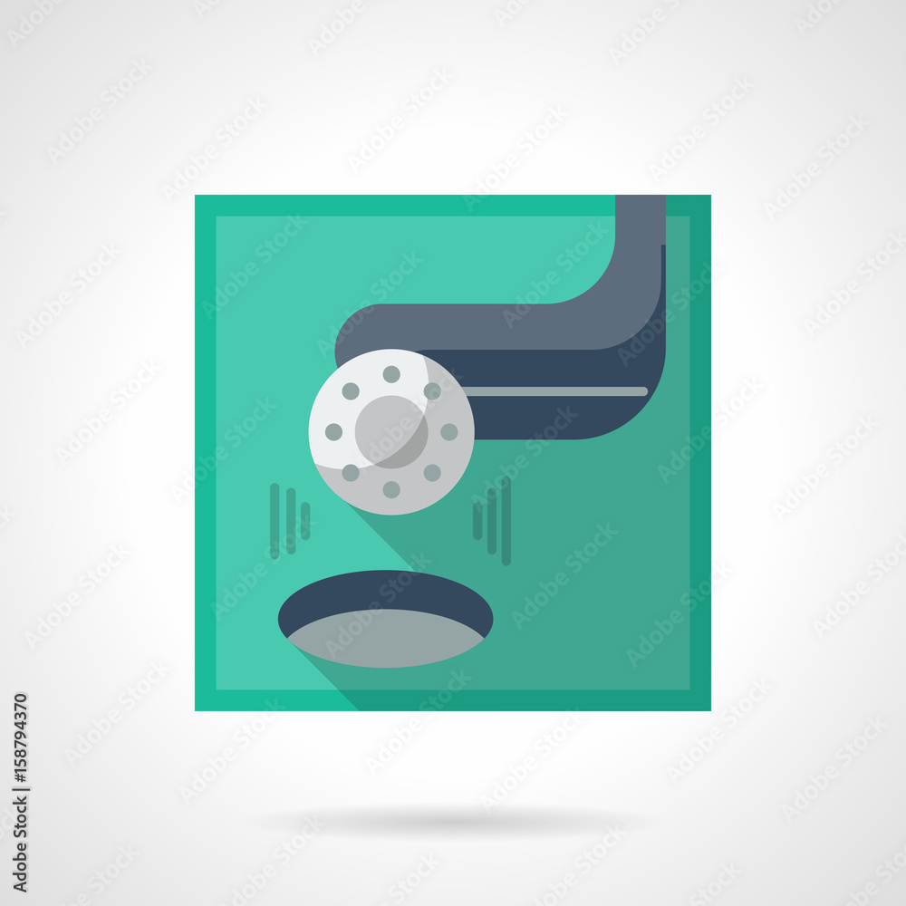 Golf tournament flat color vector icon