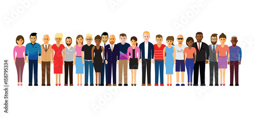 people in a line