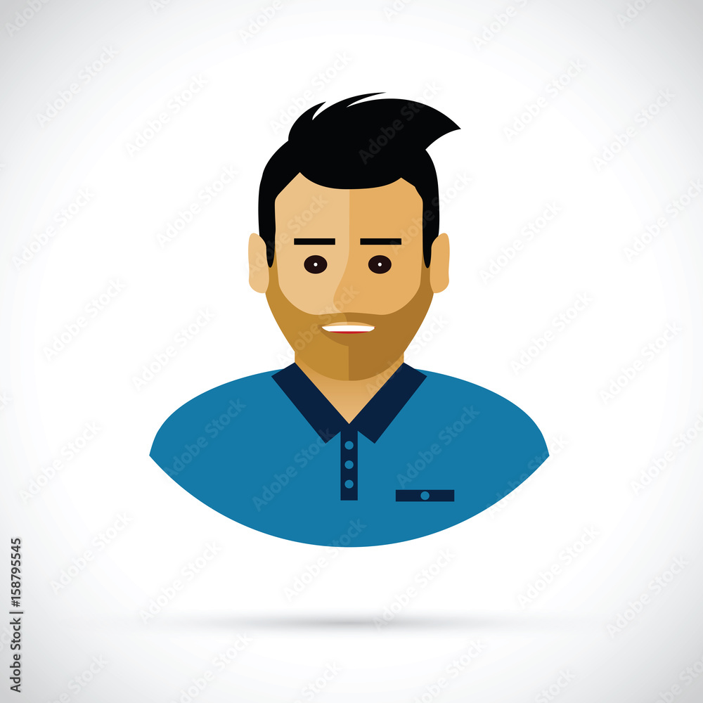 A man profile cartoon illustration A man profile cartoon illustration