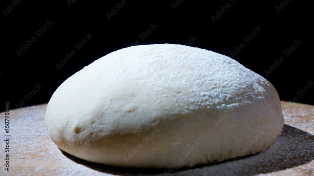 Time lapse.The bread on the proofing surface rises Time lapse.The bread on the proofing surface rises