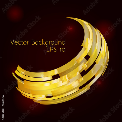 Colorful abstract vector background. Abstract technology 3d shape