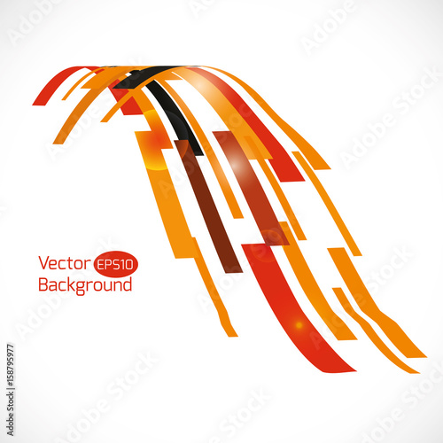 Colorful abstract vector background. Abstract technology 3d shape