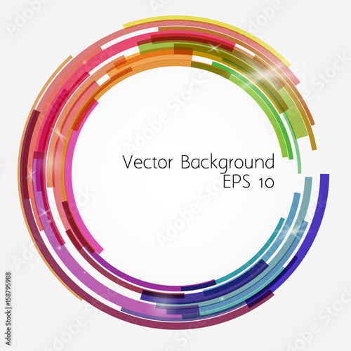 Colorful abstract vector background. Abstract technology 3d shape