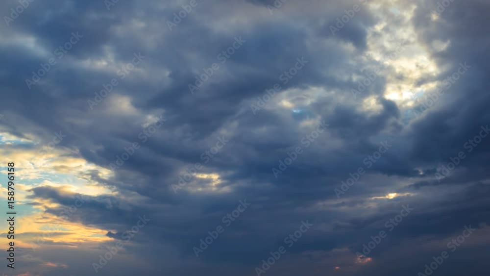 Timelapse. Heavy rainy clouds in evening. Timelapse. Heavy rainy clouds in evening.