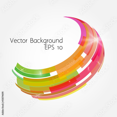 Colorful abstract vector background. Abstract technology 3d shape