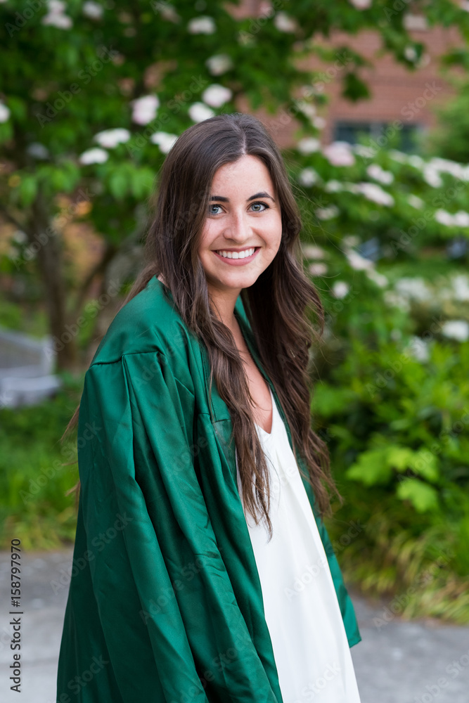 College Grad on Campus in Oregon