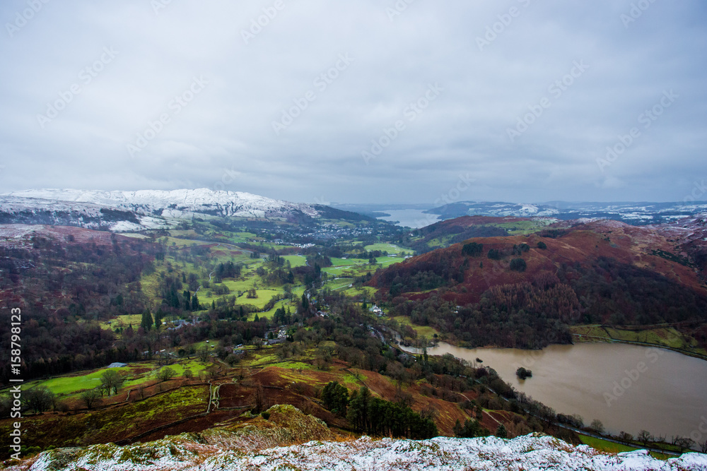 Fototapeta premium lake district in autum view england