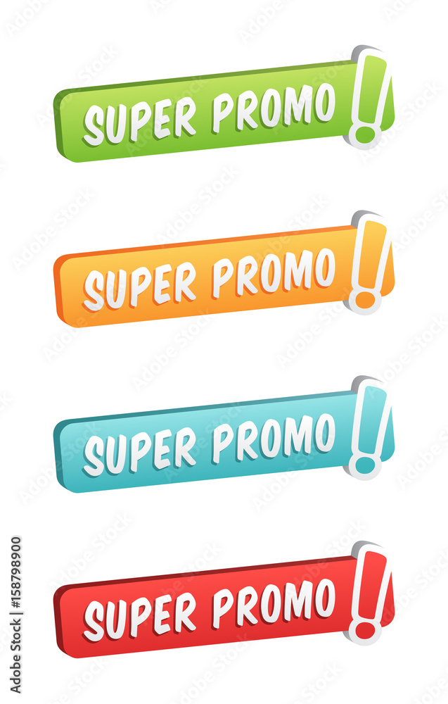 Super Promo - bandeau étiquette Stock Vector | Adobe Stock