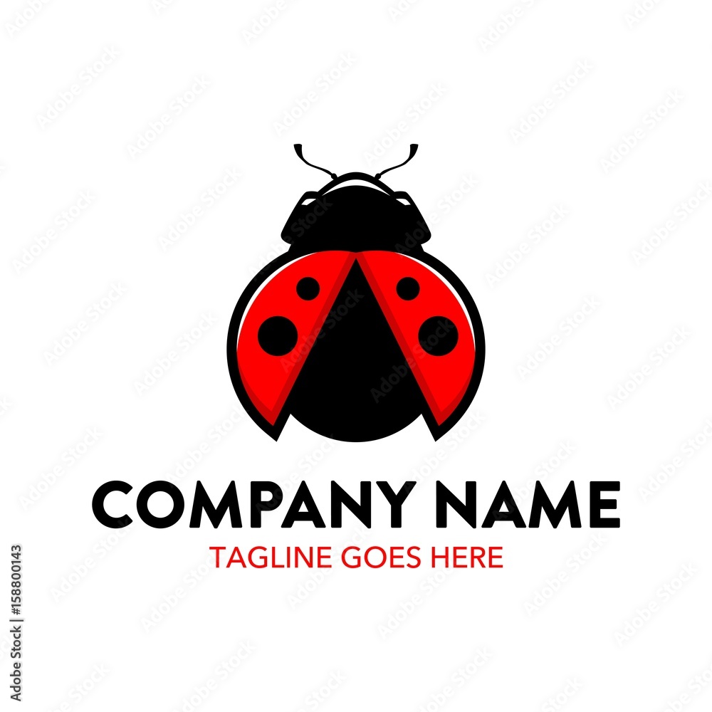 Obraz premium Unique Ladybug Logo Template