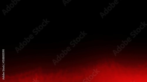 Animated glowing red smoke or gas rising slowly against black background in 4k. Mask included. 
