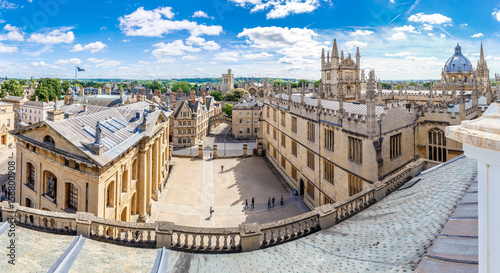 Panorama of the center of Oxford, UK photo