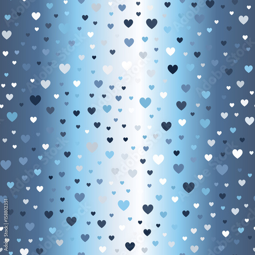 Glowing heart pattern. Seamless vector