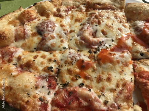 Close up of pepperoni pizza 