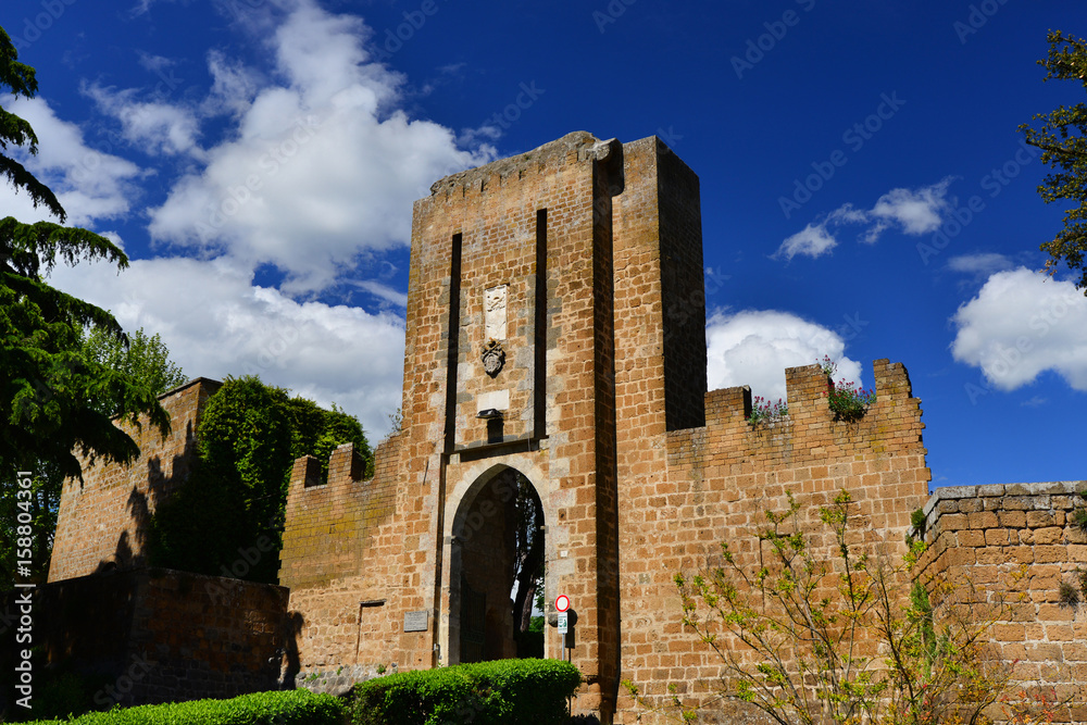 Albornoz Fortress public park entrance in Orvieto