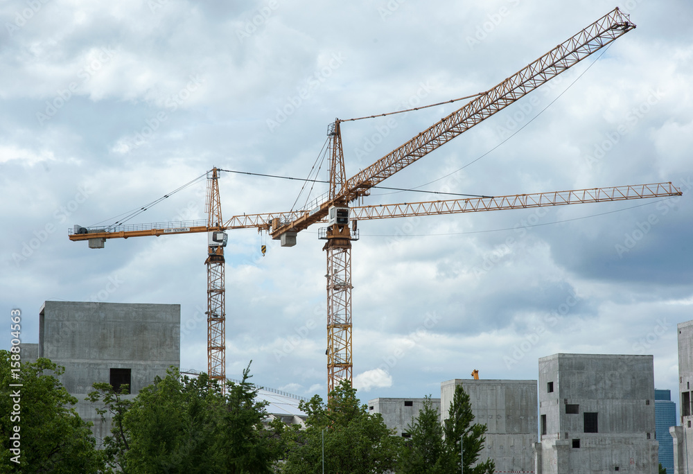 Construction of an office building in Moscow. Construction of an office building in Moscow.
