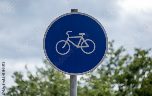 Road sign A road for bicycles on the territory of Luzhniki sports complex in Moscow