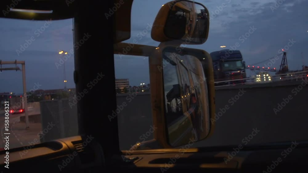 Riding in truck at night, POV Riding in truck at night, POV