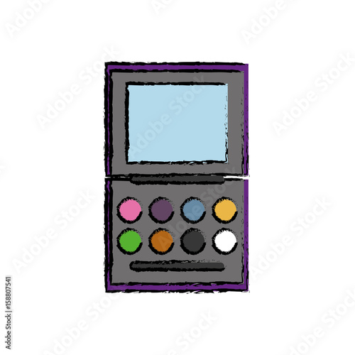 eye shadows palette icon over white background colorful design vector illustration