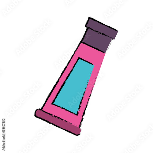facial cream bottle icon over white background colorful design vector illustration