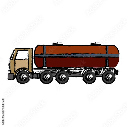 tank truck icon over white background colorful design vector illustration