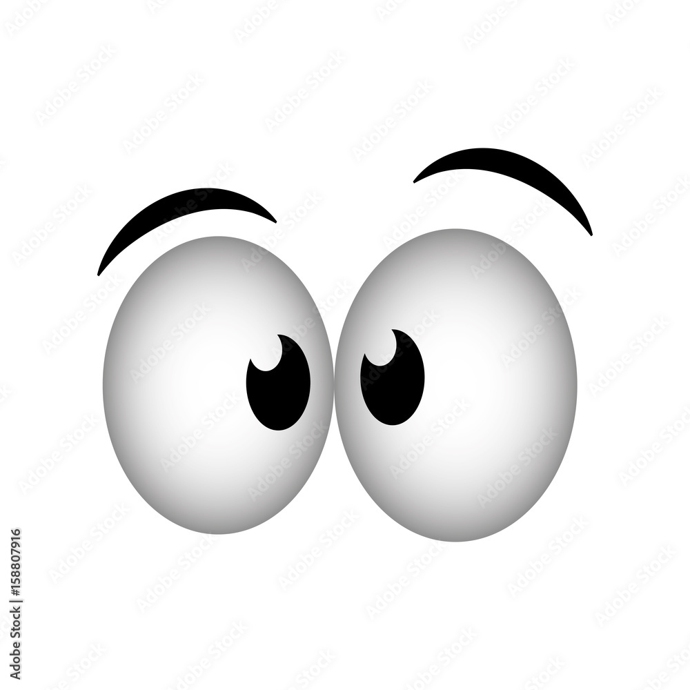 cartoon eyes icon over white background vector illustration cartoon eyes icon over white background vector illustration