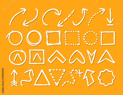 Croquis de flèches et gribouillages