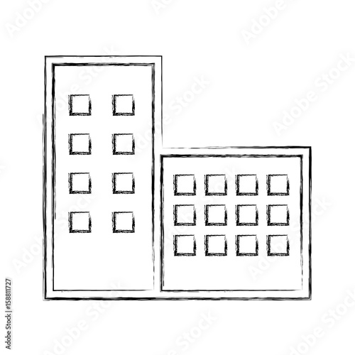 exterior building drawing icon vector illustration design