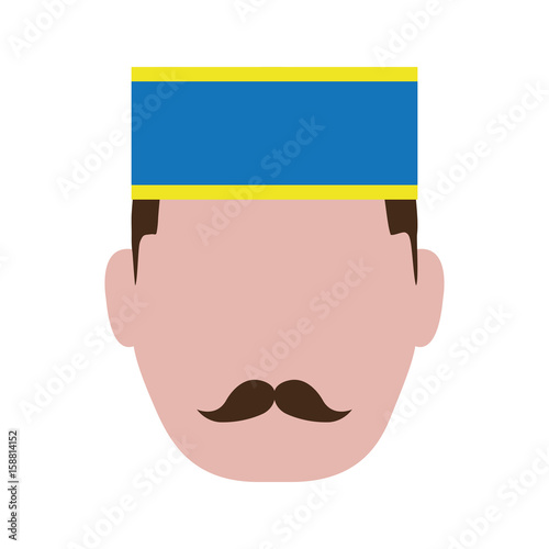 bellboy icon over white background colorful design vector illustration